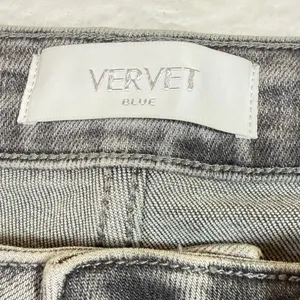 Vervet Blue 30 Gray Stonewash Denim Jean Tapered Front Seam Utility Straight Leg thumbnail 6