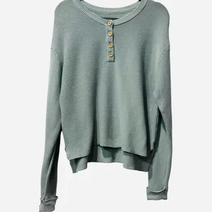 The Normal Brand Lounge Set Helen Knit Sweater Henley Top Wide Leg Pants XS / S thumbnail 5