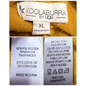 Koolaburra by UGG Women’s Size XL Hooded Sweatshirt Dress Mustard Yellow Lounge thumbnail 10