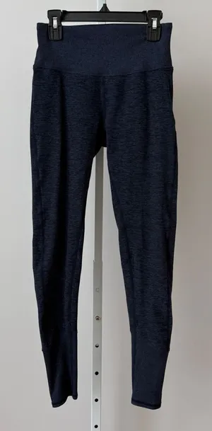 Alo Yoga sz XS High Waist Alosoft Lounge Leggings Navy Blue Heather Athleisure‎ thumbnail 1