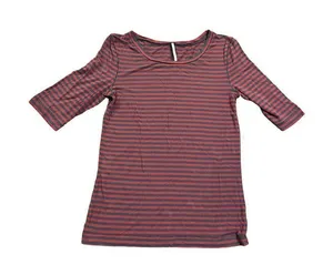 Free People Red Gray Leader Of The Pack Elbow Sleeve Tee Womens M‎ soft stretchy thumbnail 1