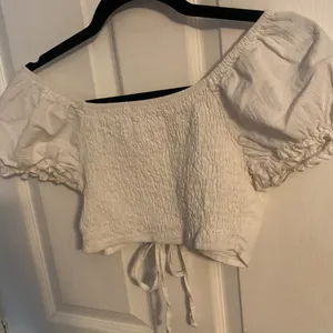 White ROMWE Cropped Shirt thumbnail 4