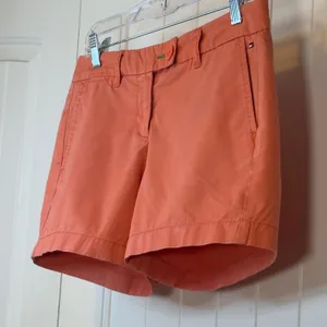 Tommy Hilfiger 4 Womens Coral Chino Shorts Coastal Mid Rise Preppy Summer Khaki thumbnail 4