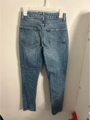 ZARA TRF Mid-Rise Straight Leg Jeans thumbnail 5