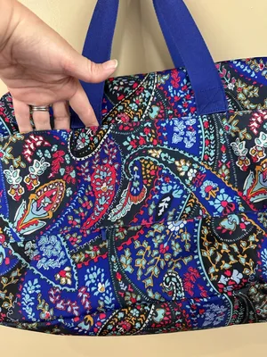 Vera Bradley Petite Paisley Weekender Travel Bag Carry On Laptop Sleeve thumbnail 7