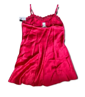 Red Satin Lace Dress Size M thumbnail 8