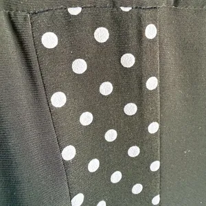 Frank Lyman Design Y2K K-pop Black and pale pink Polka Dot Midi swing Dress 6 thumbnail 5