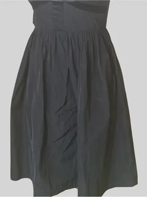 Calvin Klein Black Midi Fit-and-Flare Dress with Spaghetti Straps thumbnail 3