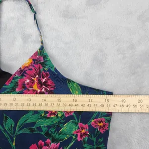 Lavender Brown Womens Silk Floral Cami Tank Top Made In USA Size M Medium thumbnail 3