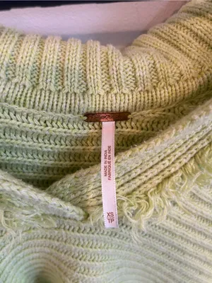 Free People Marlie Pullover Sweater — Acid Lime thumbnail 4