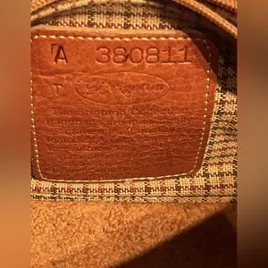 Brighton Shoulder Handbag Vintage Russet Brown Leather Croc Trim Purse Old Money thumbnail 6