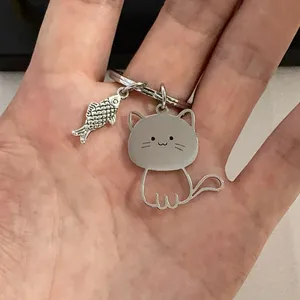 Cat Fish Keychain Charm for Men Women Car Keychain Key Ring Bag Charm thumbnail 6