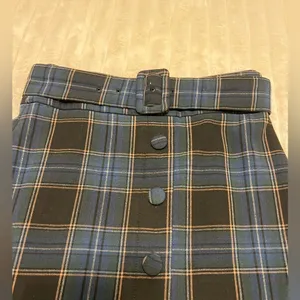 Anthropologie Maeve Bernadette Button-Front Midi Skirt Tartan Plaid thumbnail 8
