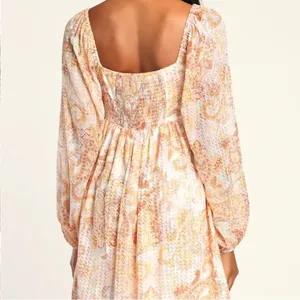 NWT Lulus Radiant Suggestion Paisley Babydoll Dress Size Large thumbnail 4