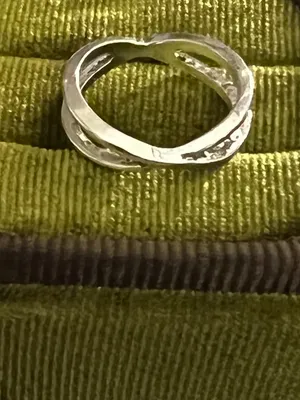 Elegant Design Stainless Steel Silver Wrap Detailing Statement Ring Size 6 thumbnail 3