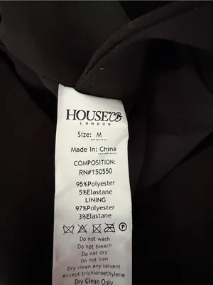 House of CB Ramirez Crepe Black Mini Skirt Button Down size medium thumbnail 6