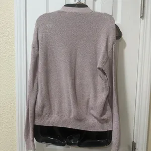 LOFT Light Pink Knit Cardigan thumbnail 2