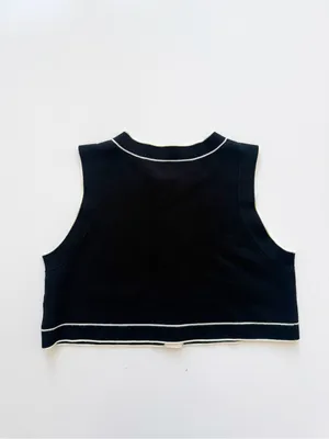 Oak + Fort Sweater Vest Black Size Medium thumbnail 5