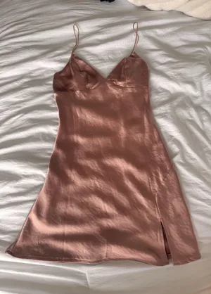 Satin mini dress Pink Size XS thumbnail 1