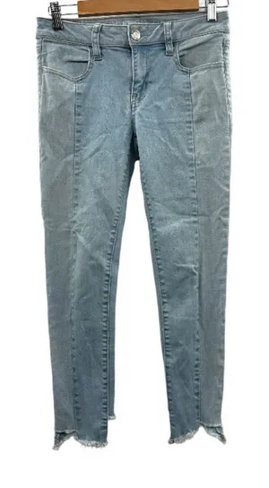 American Eagle Light Wash Mid Rise Cropped‎ Jegging Jeans Size 4 thumbnail 1
