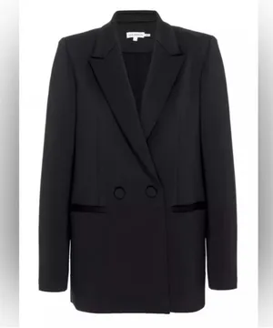 Good American Scuba 2.0 Black Blazer Size 1 Small thumbnail 2