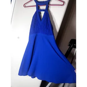 Lulus All My Daydreams blue skater dress‎ sleeveless Lace bodice sz S thumbnail 3