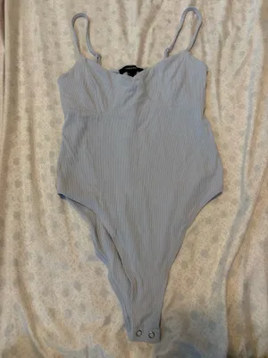 forever 21 blue tank top body suit thumbnail 5