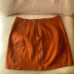 Rue 21 Burnt Orange Zip-Up Mini Skirt thumbnail 1