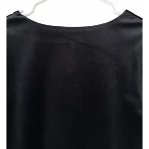 Good American Plunge Neck‎ Velvet Long Sleeve Bodysuit Black Women's Size 4 thumbnail 4