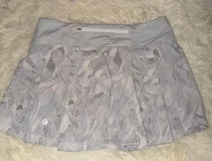 Lululemon Pace Rival Skirt Skort Mini Tropical Shadow /Alpine White Size 4 thumbnail 1