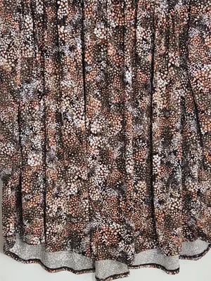 Haptics Textured Brown Floral Print Mini Dress Size 2X thumbnail 3