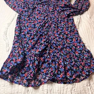 ZARA Floral Long Sleeve Mini Dress‎ Size XS NWOT thumbnail 4