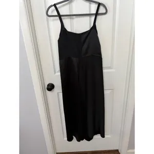 Zara Black Midi‎ Slip Dress V-Neck Spaghetti Strap 8740/162/800 XS thumbnail 7