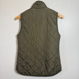 Old Navy Quilted Snap Front Vest Olive Green Size S‎ thumbnail 7