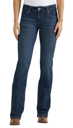 Wrangler Mae Boot Cut Jeans 7x30 Dark Wash Mid Rise Western Denim Western Rodeo thumbnail 1