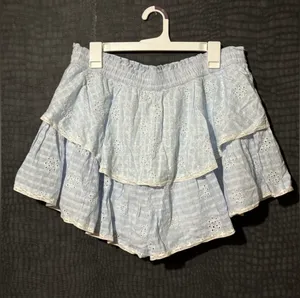 American Eagle Ruffle Printed Mini Skirt With Elastic Waistband thumbnail 6