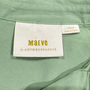 Anthropologie Maeve Green Sandbridge Button Front Top Blouse Women’s Medium thumbnail 4