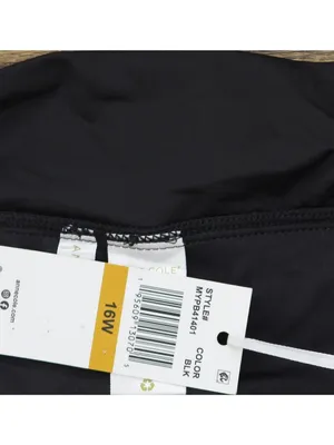 NWT Anne Cole Skirted Bikini Bottom With Built-In Brief MYPB41401 Black 16W thumbnail 6