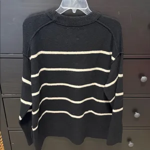 Aerie Black and White Striped Sweater thumbnail 4