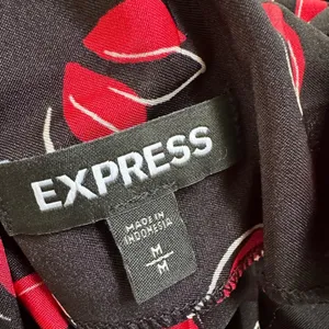 Express Kiss Lips Bodysuit Backless Black Red Medium Silky Valentine's Day Heart thumbnail 3