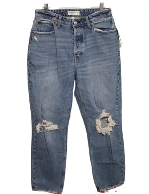 Abercrombie & Fitch Curve Love The Dad High Rise Blue Light Wash Jeans Size 30 8 thumbnail 1