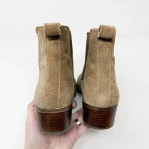 [Steve Madden] Dover Brown Suede Leather Block Heel Chelsea Ankle Boots Size 8.5 thumbnail 4