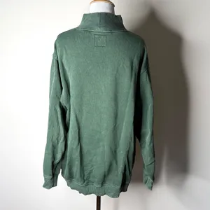 Aerie Green Oversize Mockneck Sweatshirt with Pockets thumbnail 5