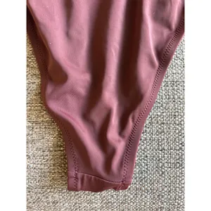 Shade‎ & Shore Womens Burgundy Wrap Tie Waist One Piece Swimsuit Size L EUC thumbnail 3