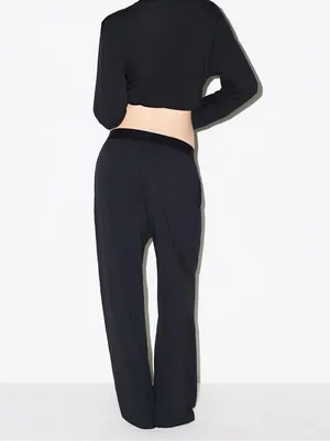 NWT Skims boyfriend loose relaxed fit straight leg pants size small in onyx thumbnail 3