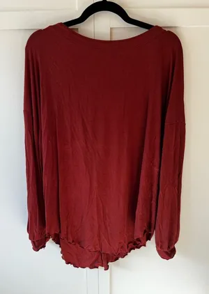 Free People Women’s Shimmy Shake Cowboy Deep V‎ Back Top Size Medium thumbnail 1
