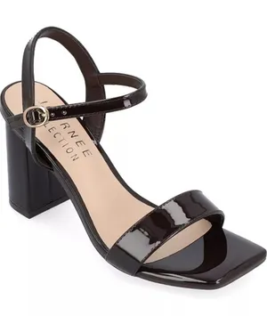 Journee Collection Women's Tivona Square Toe Block Heel Dress Sandals Size 9 thumbnail 1