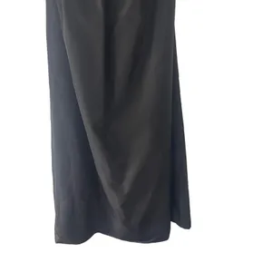 Zara Basic Small Black Strapless Fairy Grunge‎ Whimsygoth Velvet Tie Maxi Dress thumbnail 3