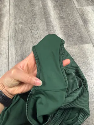 Aerie Olive Ribbed One Piece Swimsuit thumbnail 11
