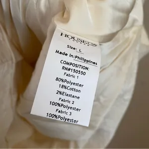 House of CB 'Cherelle' Ivory Jacquard Puff Sleeve Dress size Large NWOT‎ thumbnail 11